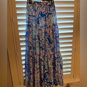 Strapless Floral Dress